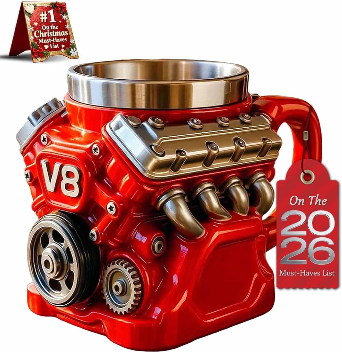 🔥LAST DAY 49% OFF🔥-Retro Engine Coffee Mug. V8 Engines Stainless Steel Cup