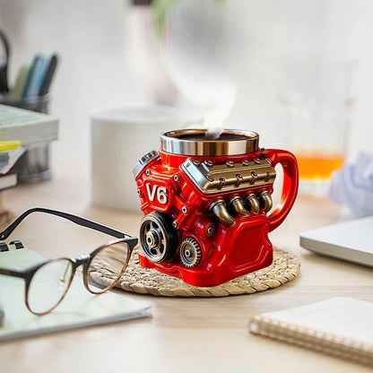 🔥LAST DAY 49% OFF🔥-Retro Engine Coffee Mug. V8 Engines Stainless Steel Cup