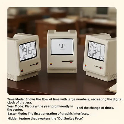 💾 RayCue Macintosh Retro Clock: Relive the 80s on Your Desk