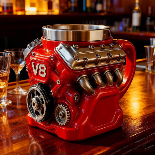 🔥LAST DAY 49% OFF🔥-Retro Engine Coffee Mug. V8 Engines Stainless Steel Cup