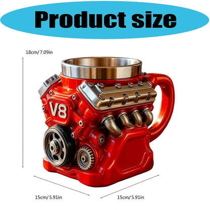 🔥LAST DAY 49% OFF🔥-Retro Engine Coffee Mug. V8 Engines Stainless Steel Cup
