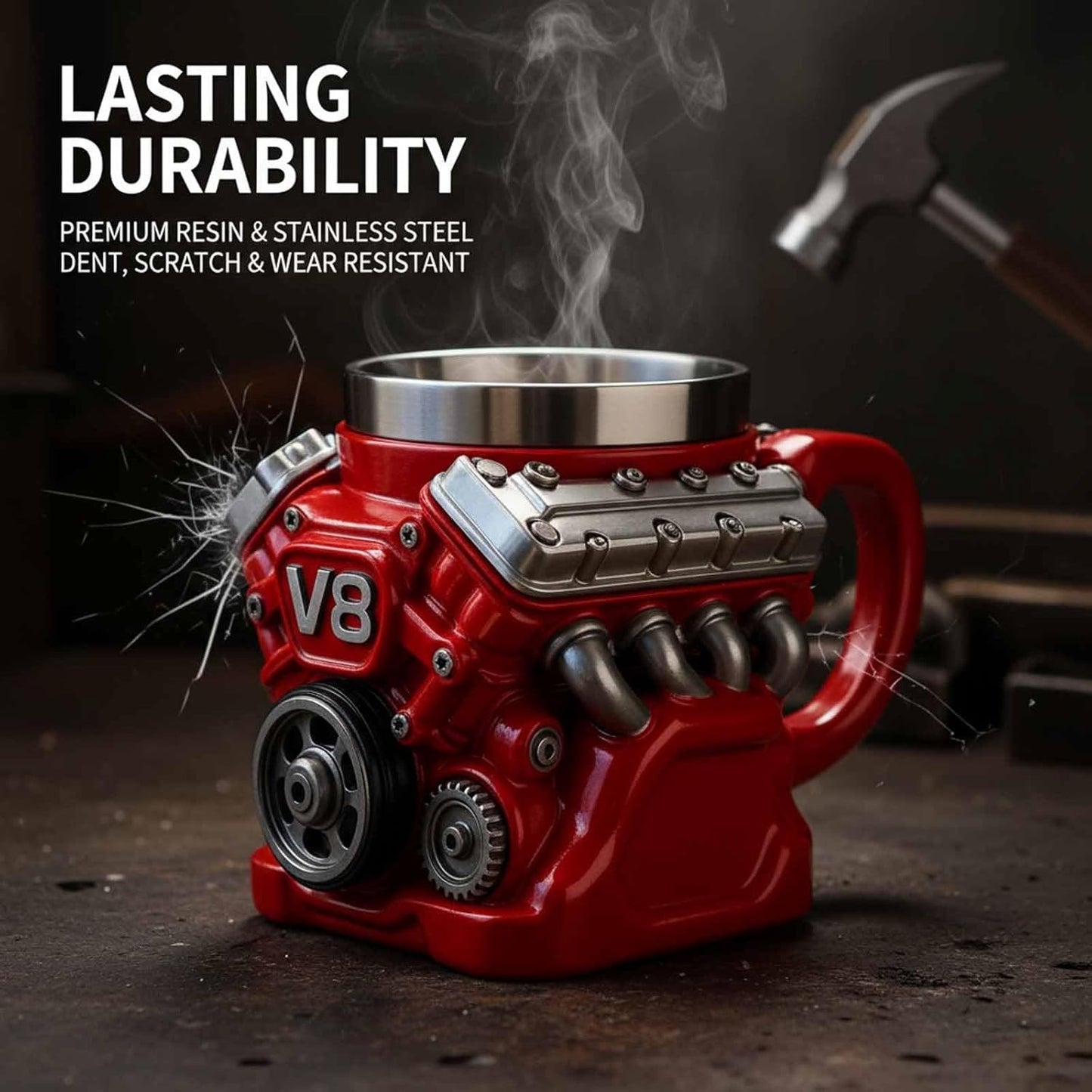 🔥LAST DAY 49% OFF🔥-Retro Engine Coffee Mug. V8 Engines Stainless Steel Cup