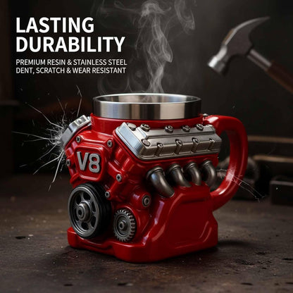 🔥LAST DAY 49% OFF🔥-Retro Engine Coffee Mug. V8 Engines Stainless Steel Cup