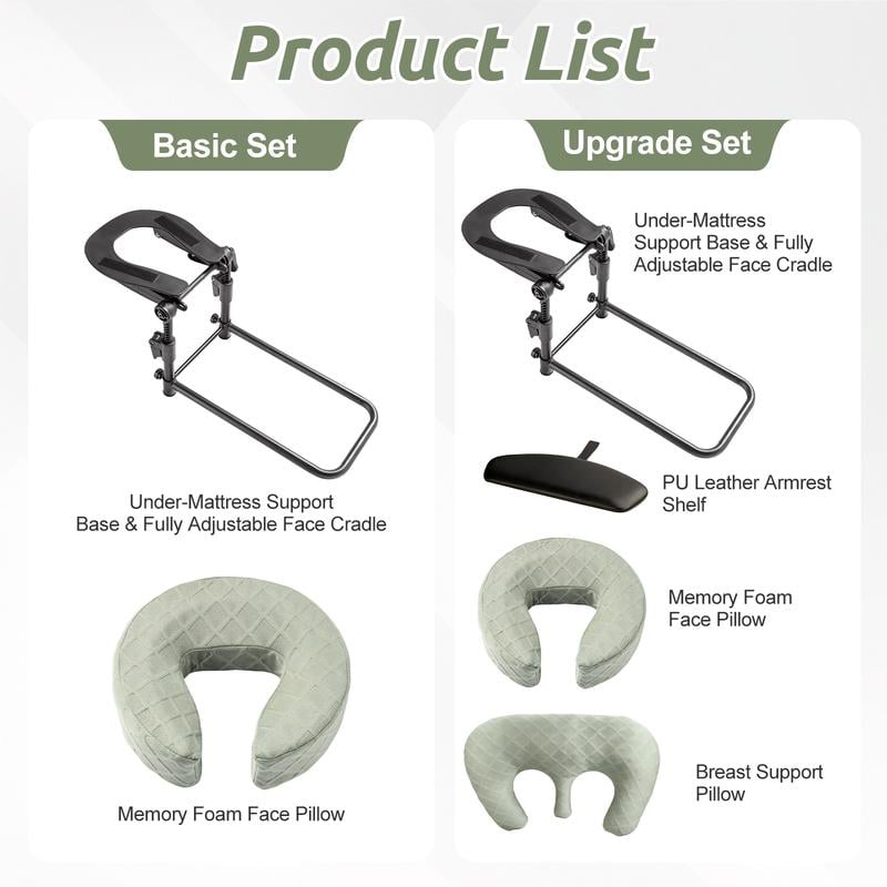 Adjustable Bed Massage Headrest 😌 | Portable Face Cradle for Home & Recovery 💆